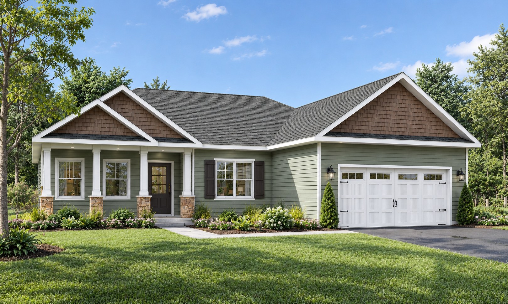 The Cypress II - front elevation The Cypress II - front elevation