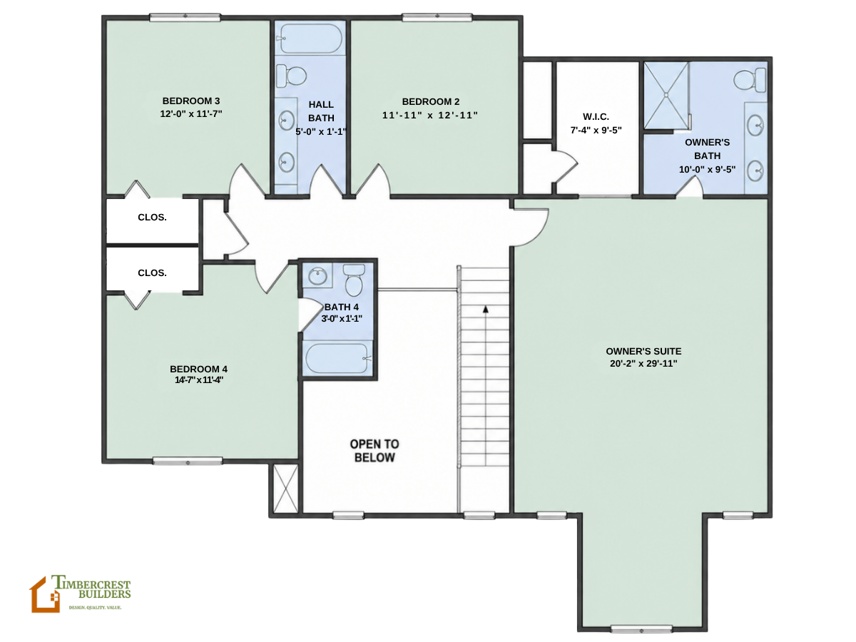 The Tamarack - second floor plan The Tamarack - second floor plan
